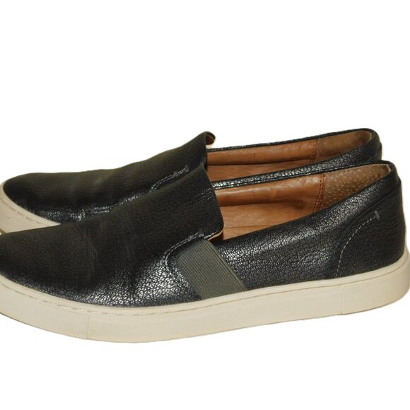 Frye Slip-On Shoes In Pewter Size 7.5M Leather Sneakers - Picture 6 of 10